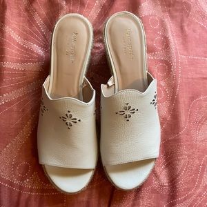 Kate Spade Tenley Platform Wedge Sandals White